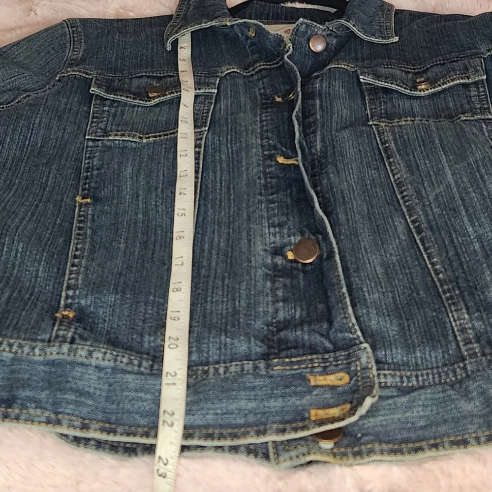 Women's Upcycled Pomegranate Jean Jacket, Large - Picture 5 of 7